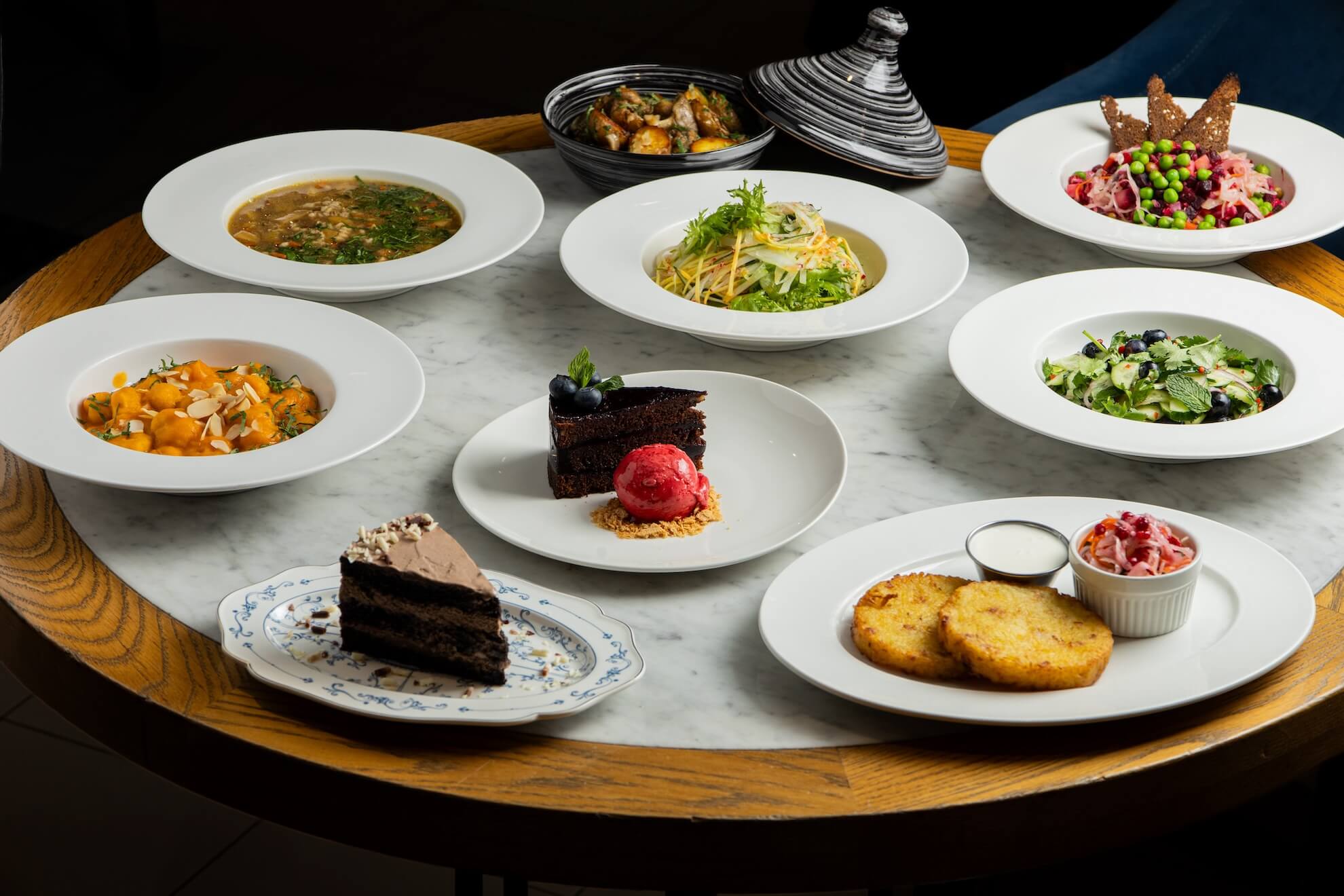 Пост в ресторане «Зарядье»: тыквенные клёцки, салат из кореньев и золотистый хашбраун